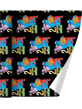 Sesame Street 2nd Birthday Wrapping Paper